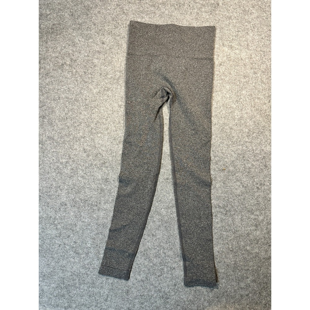 AHT American Heart Leggings Womens Small Gray Stretch Knit Seamless Ankle